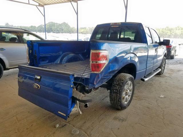 1FTFX1CF0BFD06398 - 2011 FORD F150 SUPER BLUE photo 4