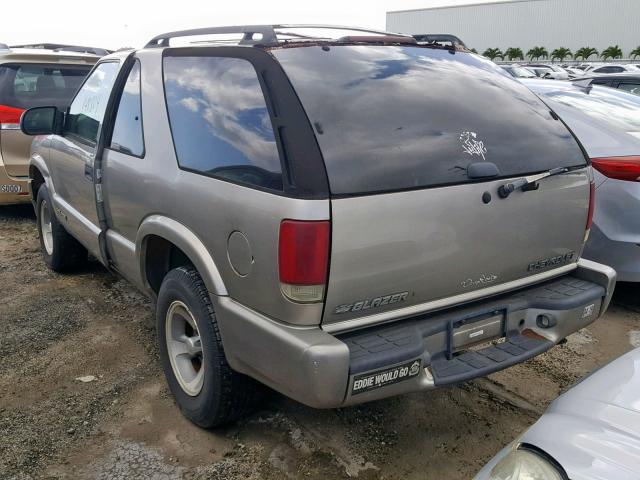 1GNCS18W8XK188133 - 1999 CHEVROLET BLAZER BROWN photo 3