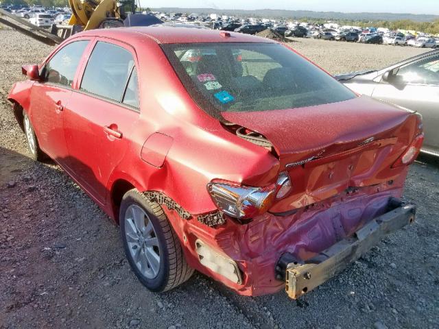 2T1BU4EEXAC415858 - 2010 TOYOTA COROLLA BA RED photo 3