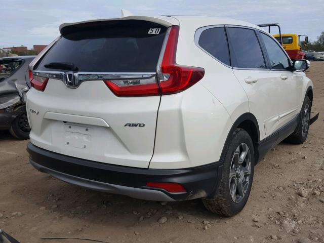 5J6RW2H87HL066402 - 2017 HONDA CR-V EXL WHITE photo 4