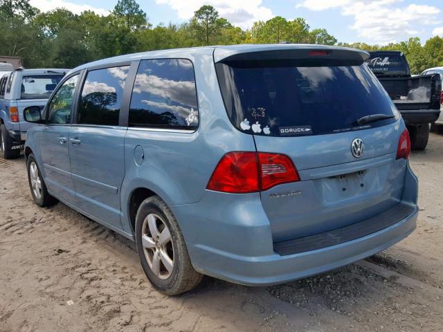 2V8HW34139R554839 - 2009 VOLKSWAGEN ROUTAN SE BLUE photo 3