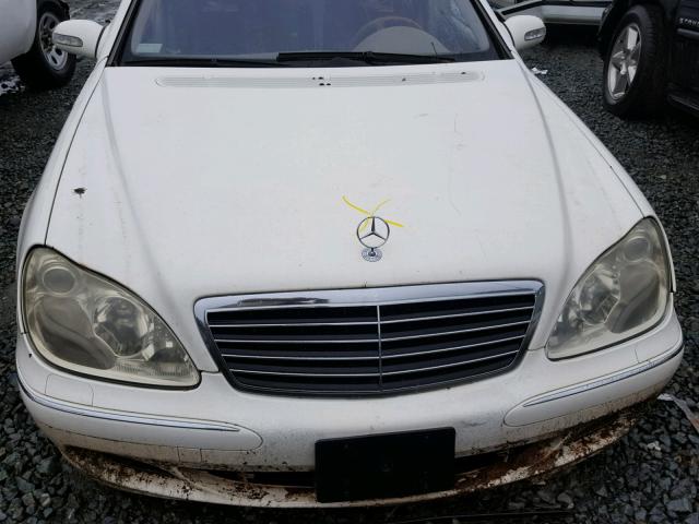 WDBNG70J64A428978 - 2004 MERCEDES-BENZ S 430 WHITE photo 7