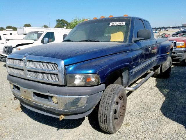 1B7MF3365YJ151875 - 2000 DODGE RAM 3500 BLUE photo 2