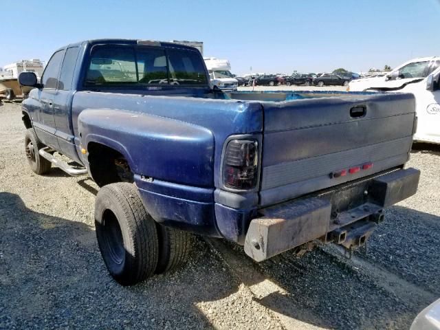 1B7MF3365YJ151875 - 2000 DODGE RAM 3500 BLUE photo 3