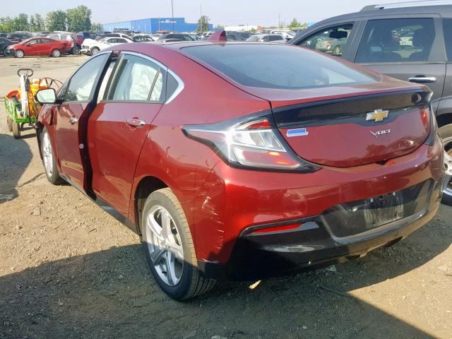 1G1RA6S50HU147514 - 2017 CHEVROLET VOLT LT RED photo 3