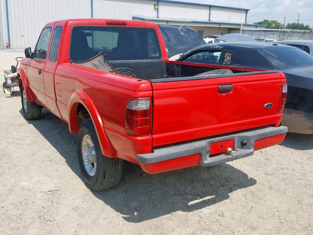 1FTYR14U04PA07099 - 2004 FORD RANGER SUP RED photo 3