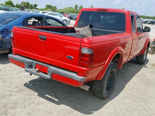 1FTYR14U04PA07099 - 2004 FORD RANGER SUP RED photo 4