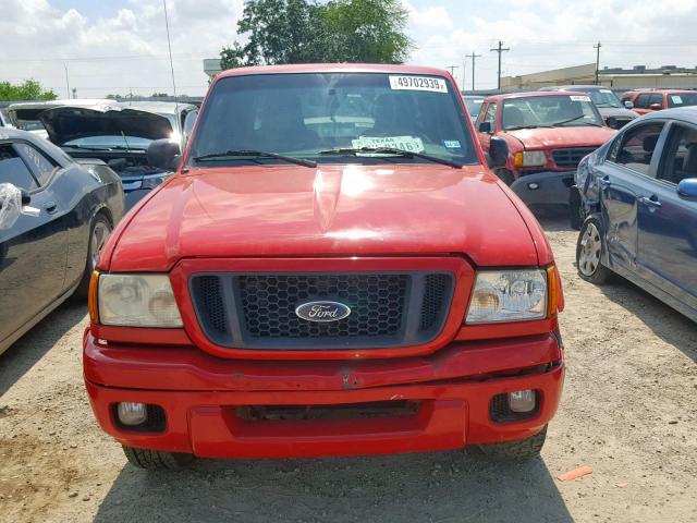 1FTYR14U04PA07099 - 2004 FORD RANGER SUP RED photo 9