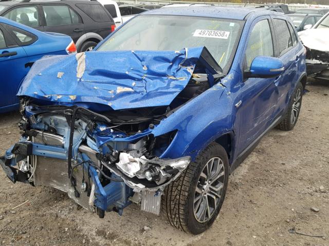 JA4AR3AUXGZ024416 - 2016 MITSUBISHI OUTLANDER BLUE photo 2