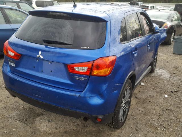 JA4AR3AUXGZ024416 - 2016 MITSUBISHI OUTLANDER BLUE photo 4