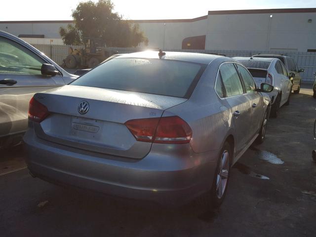 1VWBP7A34CC091585 - 2012 VOLKSWAGEN PASSAT SE GRAY photo 4