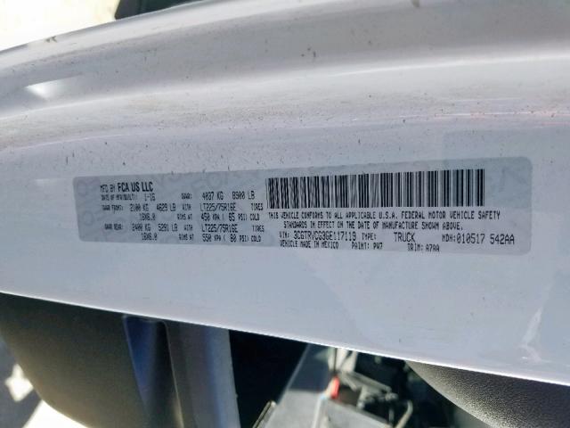 3C6TRVCG3GE117119 - 2016 RAM PROMASTER 白色 照片 10