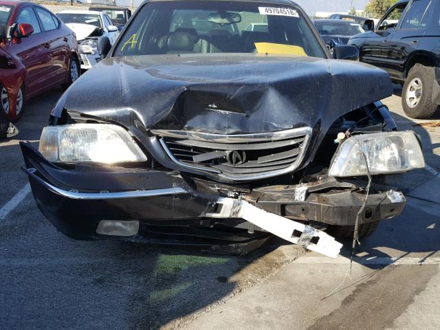 JH4KA96572C000848 - 2002 ACURA 3.5RL BLACK photo 9