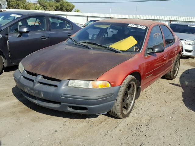 1B3EJ46C7YN264764 - 2000 DODGE STRATUS SE BURGUNDY photo 2