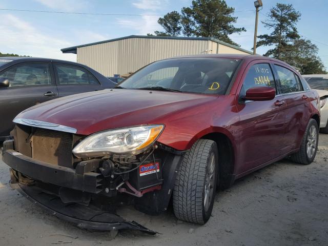 1C3CCBABXEN197399 - 2014 CHRYSLER 200 LX RED photo 2