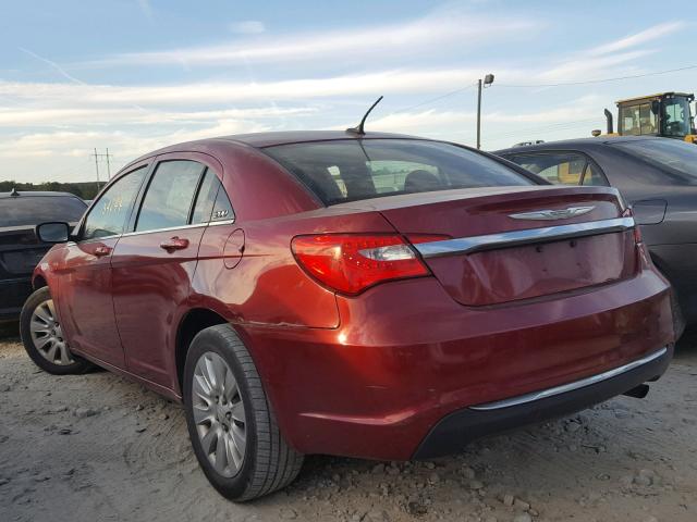 1C3CCBABXEN197399 - 2014 CHRYSLER 200 LX RED photo 3