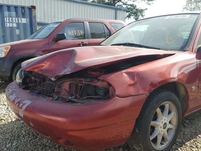 1FAFP6639XK218405 - 1999 FORD CONTOUR SE RED photo 9