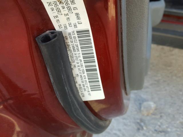 1J8HG48PX7C691370 - 2007 JEEP COMMANDER 栗色 照片 10