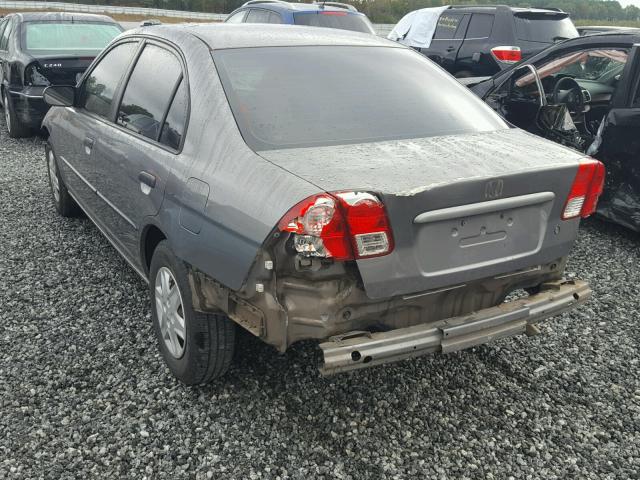 1HGES16355L024440 - 2005 HONDA CIVIC DX V GRAY photo 3