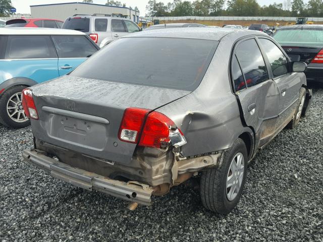 1HGES16355L024440 - 2005 HONDA CIVIC DX V GRAY photo 4