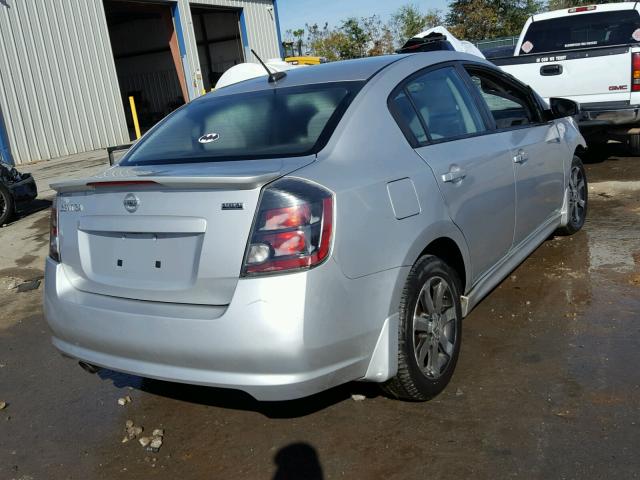 3N1AB6AP1CL707597 - 2012 NISSAN SENTRA 2.0 SILVER photo 4