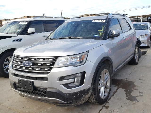 1FM5K7F84HGD12021 - 2017 FORD EXPLORER L SILVER photo 2