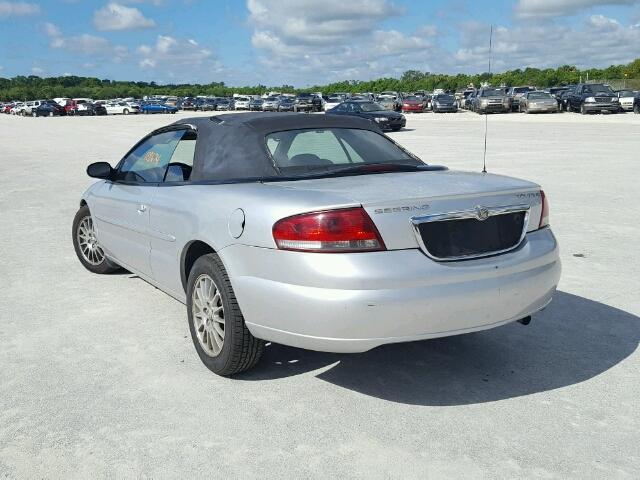 1C3EL55R74N276867 - 2004 CHRYSLER SEBRING LX SILVER photo 3