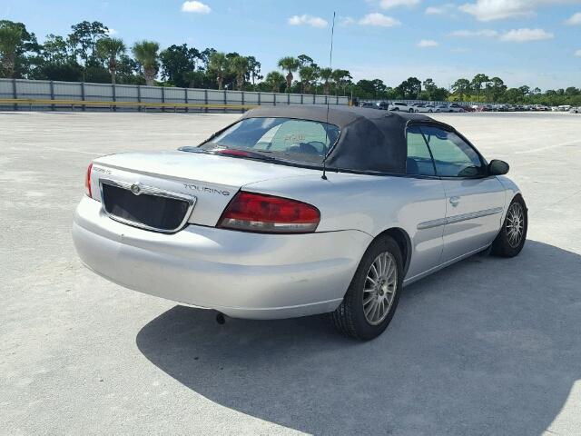 1C3EL55R74N276867 - 2004 CHRYSLER SEBRING LX SILVER photo 4