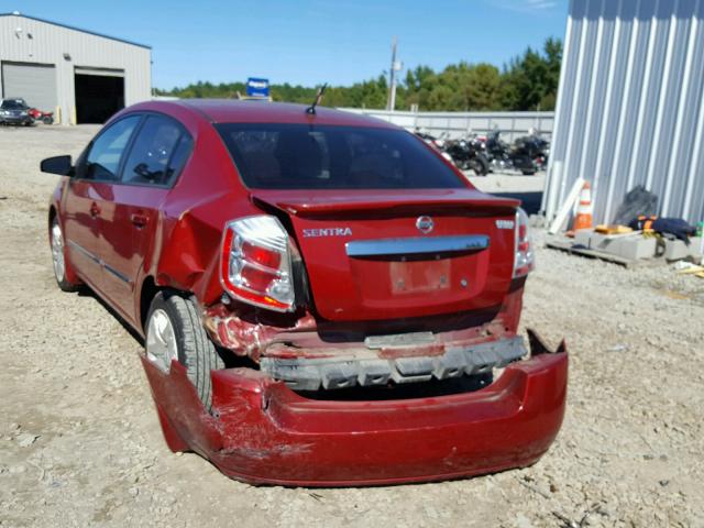 3N1AB6AP6AL632585 - 2010 NISSAN SENTRA 2.0 BURGUNDY photo 3