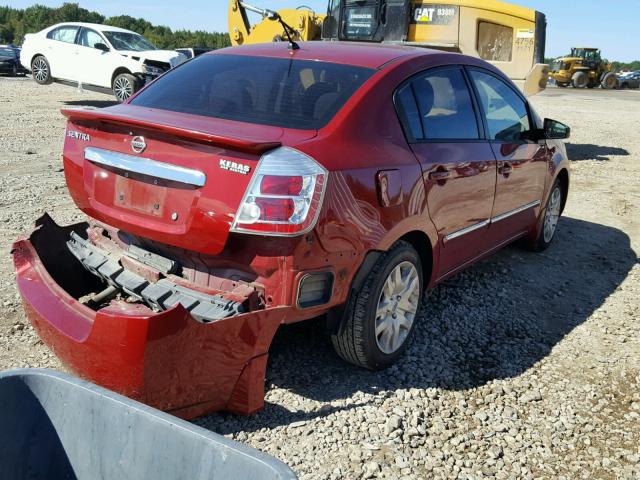 3N1AB6AP6AL632585 - 2010 NISSAN SENTRA 2.0 BURGUNDY photo 4