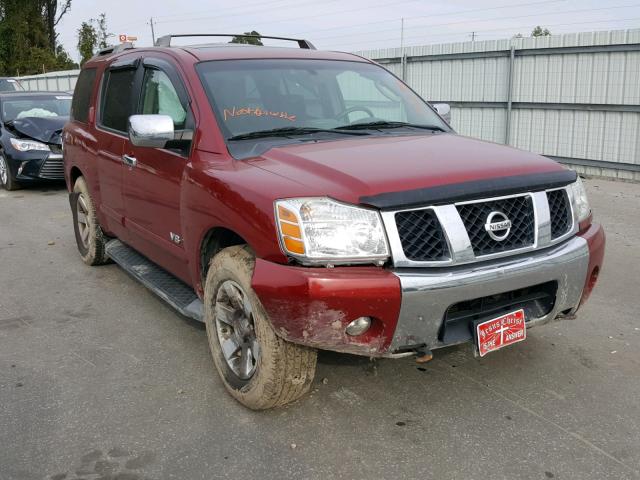 5N1AA08B15N705953 - 2005 NISSAN ARMADA SE RED photo 1