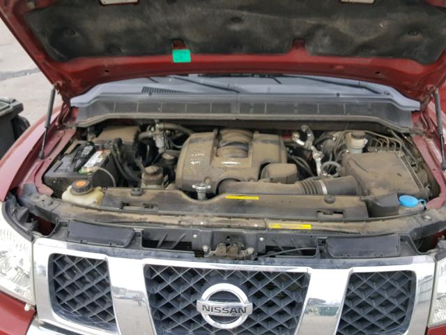 5N1AA08B15N705953 - 2005 NISSAN ARMADA SE RED photo 7