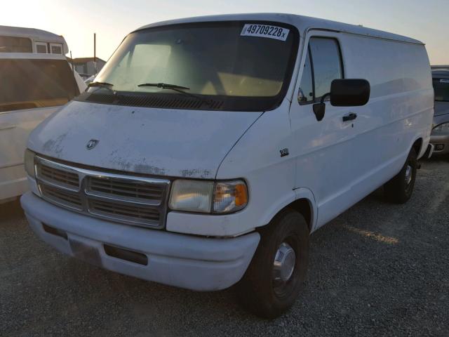 2B7HB21Y0SK524621 - 1995 DODGE RAM VAN B2 WHITE photo 2