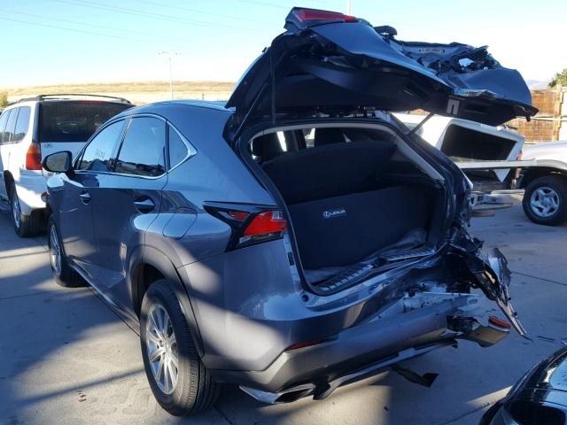 JTJBARBZ7G2073934 - 2016 LEXUS NX 200T GRAY photo 3