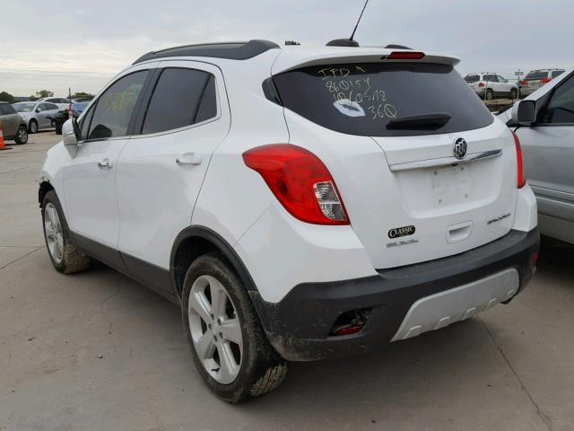 KL4CJASB6GB630418 - 2016 BUICK ENCORE WHITE photo 3