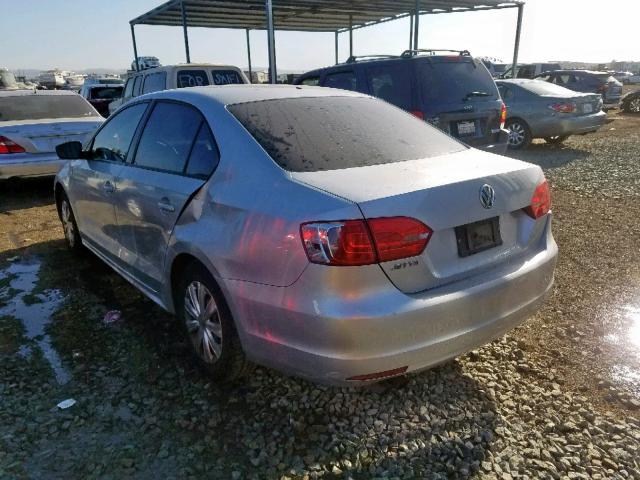 3VW2K7AJ6EM237371 - 2014 VOLKSWAGEN JETTA BASE 银色 照片 3