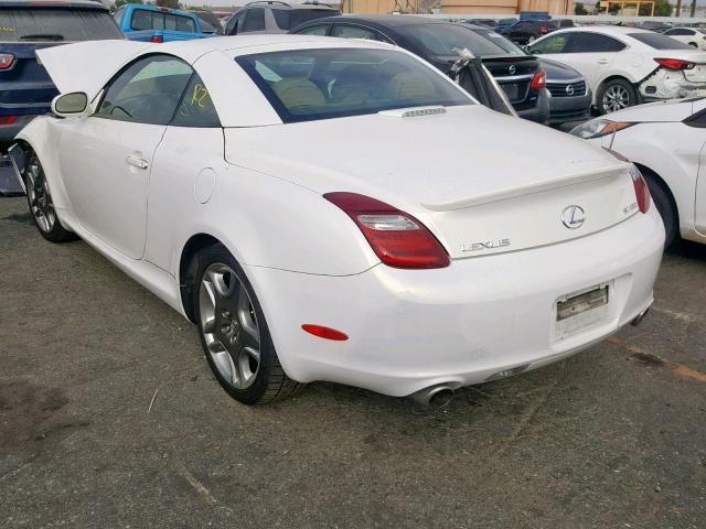 JTHFN48Y969007254 - 2006 LEXUS SC 430 WHITE photo 3