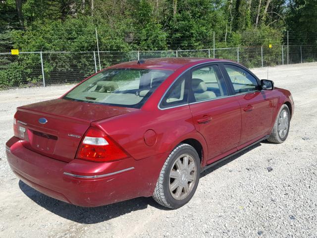 1FAHP251X7G126398 - 2007 FORD FIVE HUNDR RED photo 4