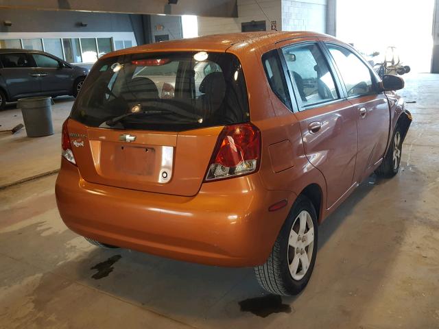 KL1TD66636B668718 - 2006 CHEVROLET AVEO BASE Narıncı foto 4