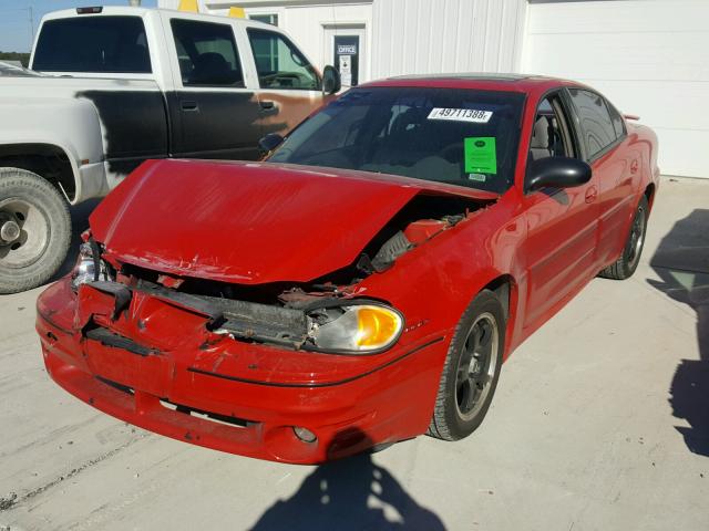 1G2NW52E94C132161 - 2004 PONTIAC GRAND AM G RED photo 2