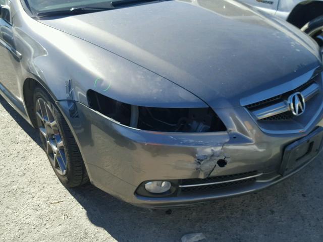 19UUA76587A005513 - 2007 ACURA TL TYPE S GRAY photo 9