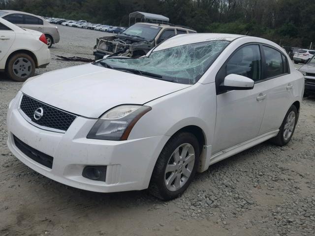 3N1AB6AP6CL700418 - 2012 NISSAN SENTRA 2.0 WHITE photo 2