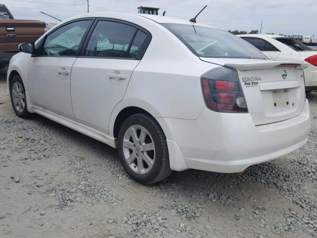 3N1AB6AP6CL700418 - 2012 NISSAN SENTRA 2.0 WHITE photo 3