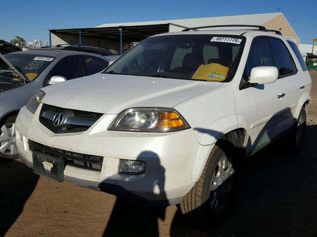 2HNYD18845H548619 - 2005 ACURA MDX TOURIN WHITE photo 2