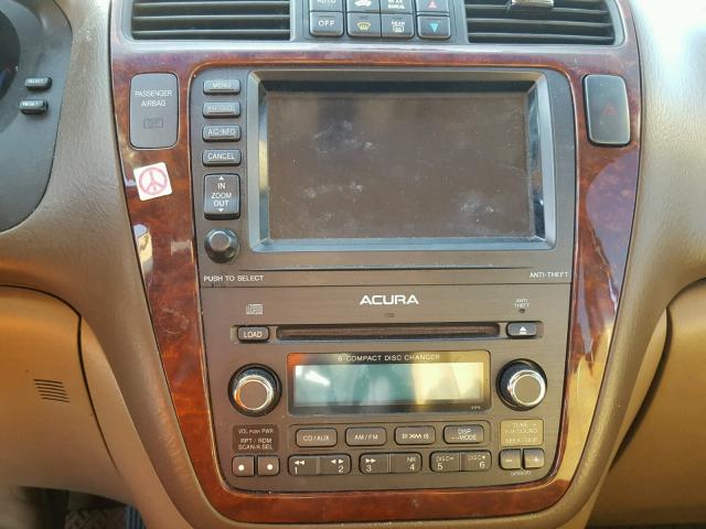 2HNYD18845H548619 - 2005 ACURA MDX TOURIN WHITE photo 9