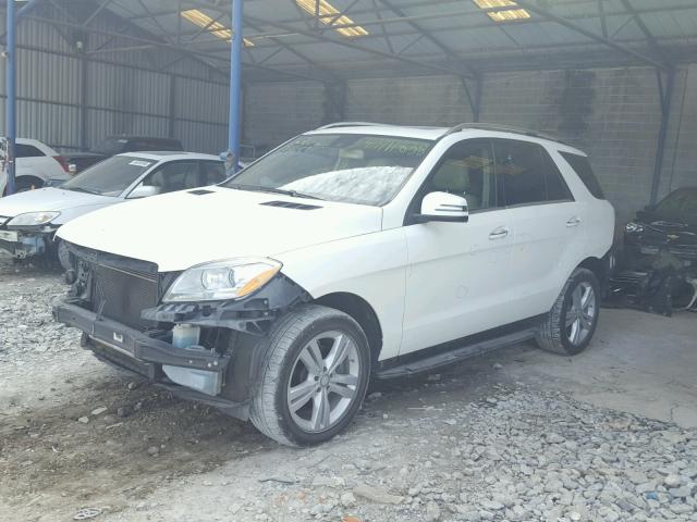 4JGDA5JB7DA102967 - 2013 MERCEDES-BENZ ML 350 WHITE photo 2