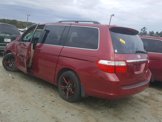 5FNRL38865B075000 - 2005 HONDA ODYSSEY TO RED photo 3