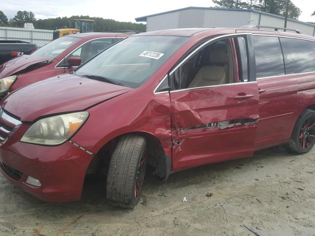 5FNRL38865B075000 - 2005 HONDA ODYSSEY TO RED photo 9