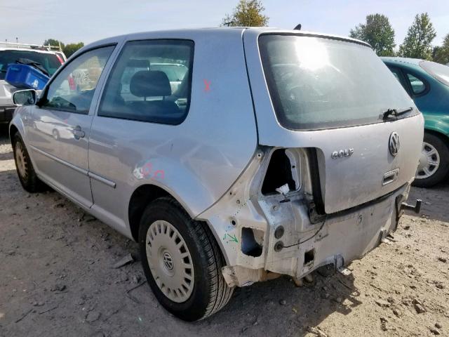 9BWBS61JX14052457 - 2001 VOLKSWAGEN GOLF GL SILVER photo 3