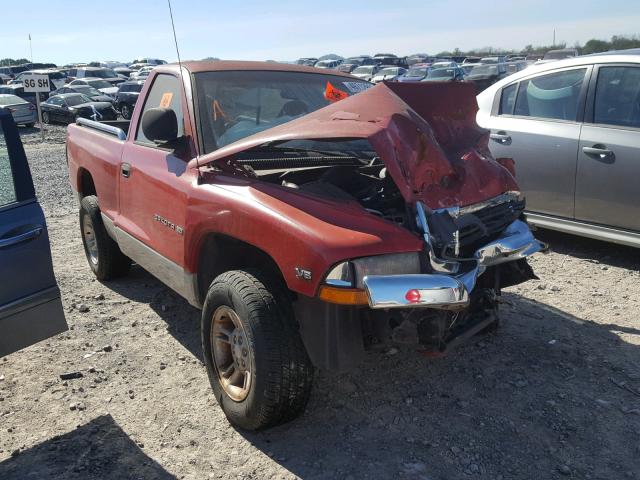 1B7FL26X2VS249588 - 1997 DODGE DAKOTA RED photo 1